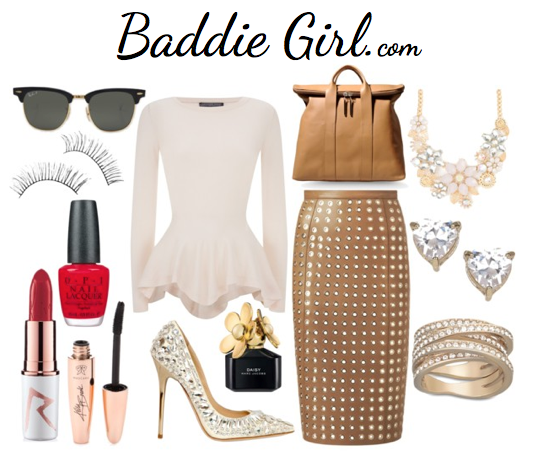 baddie, baddie girl, brittney hood, blogazine, gold, dreans, look good, feel good, pretty, cute, diamonds, heels, lipstick, wear this, jewelry, nail polish
